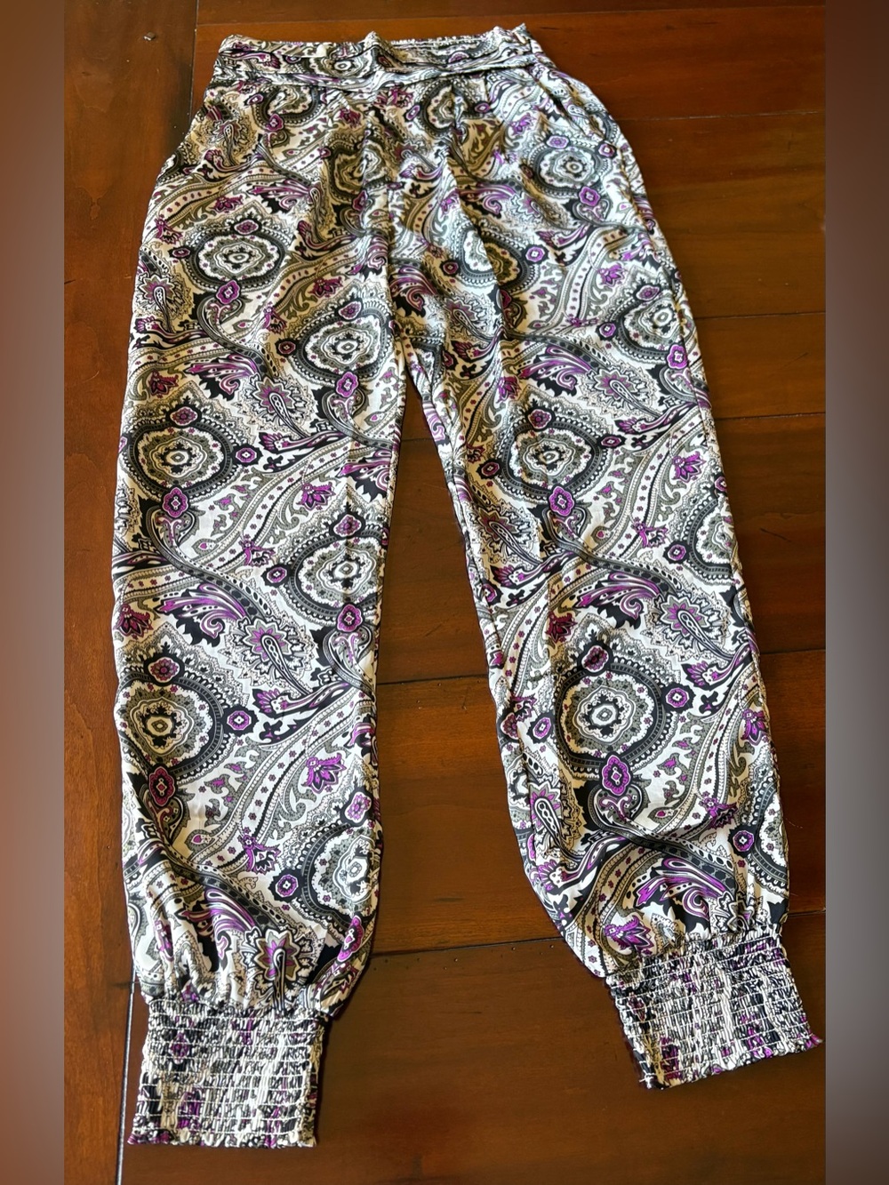 Guess Paisley Print Silky Pants